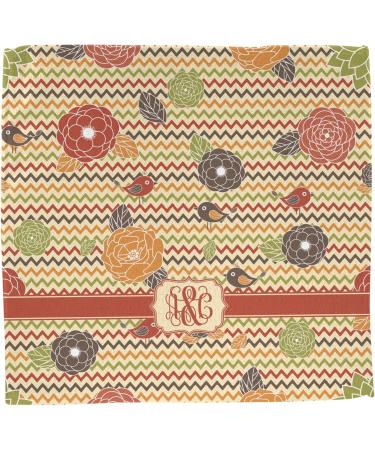 Buy YouCustomizeIt Personalized Chevron & Fall Flowers Washcloth | Customizable & Unique Gifts | International Shipping - Buy Online on GoSupps.com