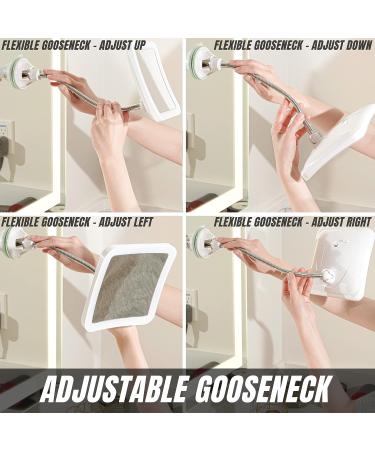 SunplusTrade LED Makeup Mirror with Magnification - Portable Cordless Design for Home and Travel | Flexible Gooseneck for Easy Positioning - Buy Online on GoSupps.com