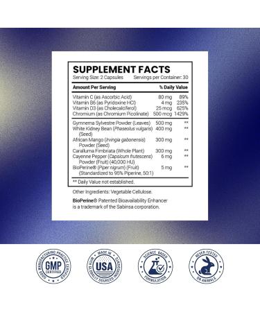 Research Verfied Appetite Suppressant - Curb Cravings Reach Satiety Boost Metabolism - 60 Capsules - Pack of 1 60 Count (Pack of 1) - Buy Online on GoSupps.com