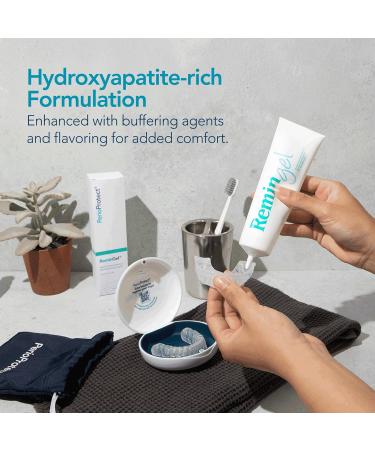 ReminGel Hydroxyapatite Tooth Remineralization Gel - Strengthen Enamel Repair Teeth & Reduce Sensitivity - Fluoride-Free Remineralizing Treatment for Tooth Decay Prevention - Buy Online on GoSupps.com