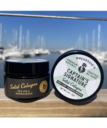 MACKENZIE'S Captain's Signature Solid Cologne - Gifts for Fisherman - Gifts for Men - Natural Cologne - Sea Air & Sandalwood Scented - 1 OZ - Buy Online on GoSupps.com