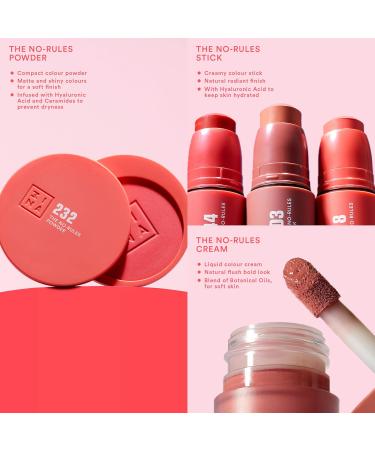  3ina 3INA MAKEUP - The No-Rules Powder 348 - Light Pink - 3-in-1 Compact Powder Light Pink for Eyes Lips and Face - Powder with Hyaluronic Acid and Ceramic - Lightweight Formula - Vegan - Buy Online on GoSupps.com