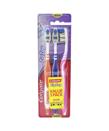 Colgate Zigzag Toothbrush 3 Pack (1 Pack)