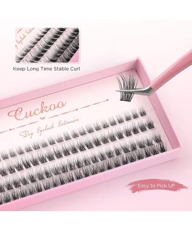 Cuckoo Cluster Lashes - 100 Pc 3D Fluffy DIY Eyelash Extensions - C Curl Mixed Length Individual Cluster Lashes for Volume - Cluster Lash-01 - Buy Online on GoSupps.com