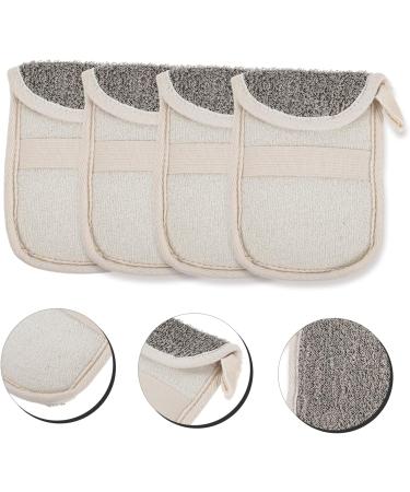 CANIGHT 4pcs Black Linen Soap Soap Scrub Natural Ramie Soap Clean Face Wash Flax - Buy Online on GoSupps.com