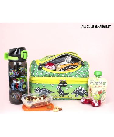 Fringoo Monster Trucks Kids Water Bottle with Straw - BPA Free Reusable 600ml Black - Buy Online on GoSupps.com