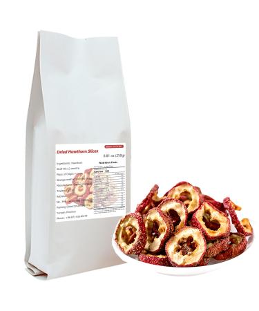 MIHUNTANG Shanzha Dried Sliced Hawthorn Berries 250g Dried Hollow Hawthorn Berry for Tea and Snacks