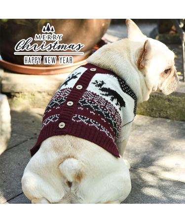 Buy Warm Dog Sweater for Christmas - Cartoon Christmas Tree & Reindeer Knit Outfits for Pets - Buy Online on GoSupps.com