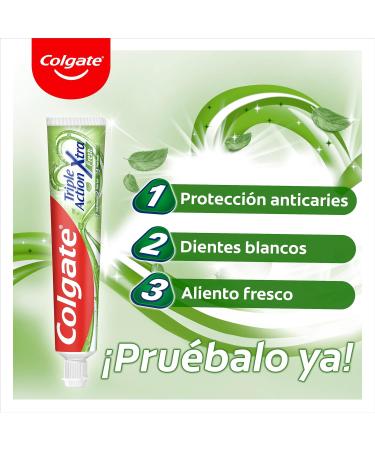 Colgate Triple Action Xtra Fresh Toothpaste - 12 x 75ml | Fluoride Protection Cavity Defense Whiten Teeth & Fresh Breath for the Whole Family - New Version - Buy Online on GoSupps.com