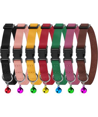 Murom Leather Cat Collar | Breakaway & Adjustable | For Cats & Kittens | Black, Pink, Green, Brown, Yellow, Red, White, Marsala - Buy Online on GoSupps.com