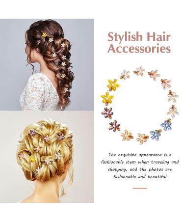 21-Piece Simple Colors Flower Crystal Hair Clips Set for Women and Girls - Mini Crystal Barrettes and Hairpins - Hair Accessories - Buy Online on GoSupps.com