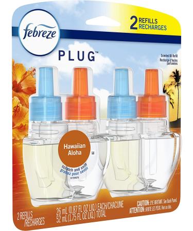 Febreze Plug-In Air Freshener Hawaiian Aloha Scented Oil Refill 2-Pack 0.87 Fl Oz - Buy Online on GoSupps.com
