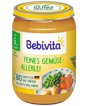 Bebivita Vegetables Fine Vegetable Mix Pack of 6 (6 x 190 g) DA12601 F. Vegetable Mix 190g 190g Vegetable Mix - Buy Online on GoSupps.com