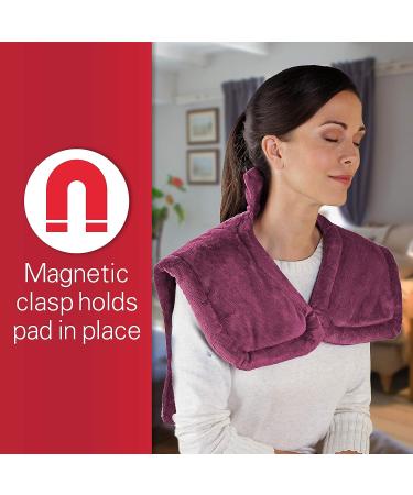 Sunbeam XL Renue Heating Pad for Neck & Shoulder Pain Relief - 4 Heat Settings, Auto-Shutoff - Burgundy, 25x25 Inch - Buy Online on GoSupps.com