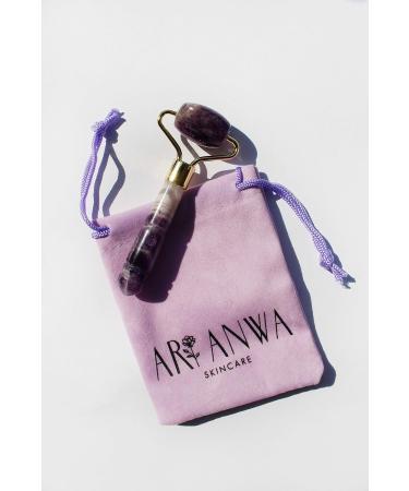 Ari Anwa Skincare Mini Amethyst Roller - Travel Size Face Yoga Tool for Cooling Relaxing & Decongesting - Buy Online on GoSupps.com
