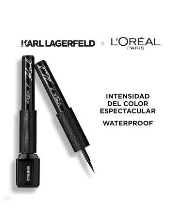 L'Or al Paris Karl Lagerfeld Eyeliner No. 11 Rock Blue Black - Metallic Liquid Eyeliner | Limited Edition 2.5 ml - Buy Online on GoSupps.com