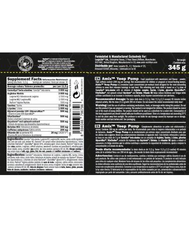 Amix Black Line YEEP PUMP CAFF 345 g PreEntreno Sinaasappelsmaak - Buy Online on GoSupps.com
