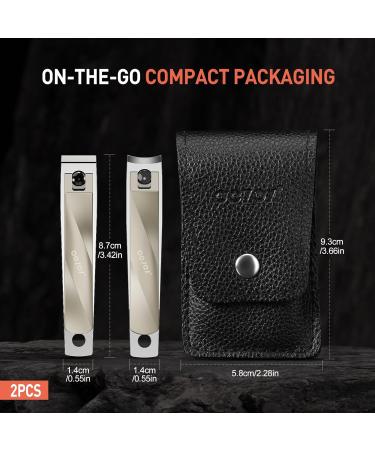 BEZOX Nail Clippers Set - Premium Straight and Curved Blade Cutter for Thick Nails and Ingrown Toenails GOLD - Buy Online on GoSupps.com