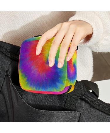 Colorful Tie Dye Sanitary Napkin Storage Bag | Period Sanitary Pouch for Teen Girls & Women - Color 6 - Buy Online on GoSupps.com