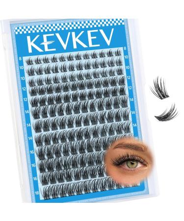 Lash Clusters 144 Pcs Cluster Lashes Eyelash Clusters DIY Cluster Eyelash Extensions Individual Lashes Thin Band & Soft(Cloudy C-8-16mix) C-Mix (8-16mm) Cloudy