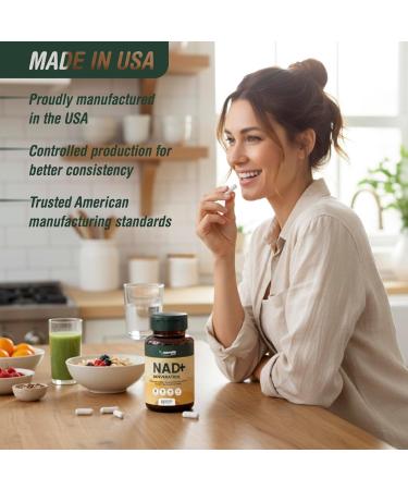 Nicotinamide Riboside Supplement with Resveratrol & Quercetin 900mg Multi-Ingredient Blend Supports NAD Levels 90 Vegan Capsules Made in USA - Buy Online on GoSupps.com