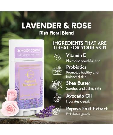 O NATURALS Natural Deodorant for Women - Rose and Lavender - 2.65 Oz. - Buy Online on GoSupps.com