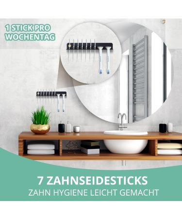 Toothbrush Holder with Dental Sticks Donor Black | Made in Germany | Fits Electric & Normal Toothbrush Heads | Bathroom Organizer - Buy Online on GoSupps.com