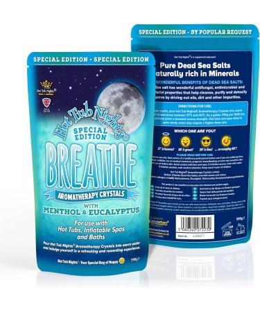 Hot Tub Nights Special Edition (Breathe) with Menthol & Eucalyptus Aromatherapy Crystals Vegan 1x (500g) - Buy Online on GoSupps.com
