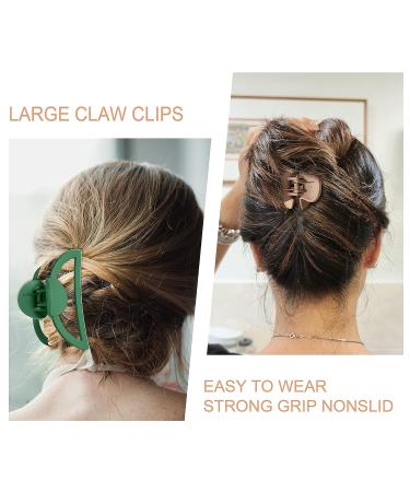 8-Piece Medium Large Claw Clip Set for Big and Thick Hair - Matte Square Hair Clips for Girls and Ladies - Buy Online on GoSupps.com