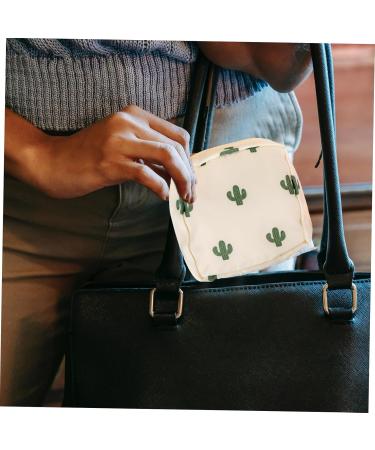 Coolhiya 4-Piece Ice Cream Organizer & Multi-Function Bag for Women | Breastfeeding Inserts Toilet Paper Holder Menstrual Pads & Hygiene Bag | Cactus Fabric Design - Buy Online on GoSupps.com
