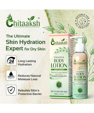 Chitaaksh Deep Nourish Body Lotion With 3 Layers for Women & Men | Non Sticky Body Moisturizer With Natural Sunscreen | Winter Body Lotion For Dry To Very Dry Skin (100 ML) - Buy Online on GoSupps.com