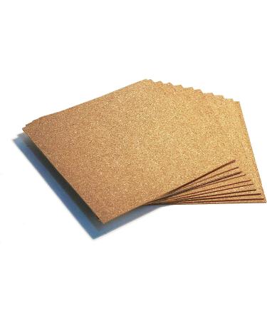 LWR CRAFTS Adhesive Back Cork Sheet 6 x 6 - Pack of 12 | Self-Adhesive Cork Tiles - Buy Online on GoSupps.com