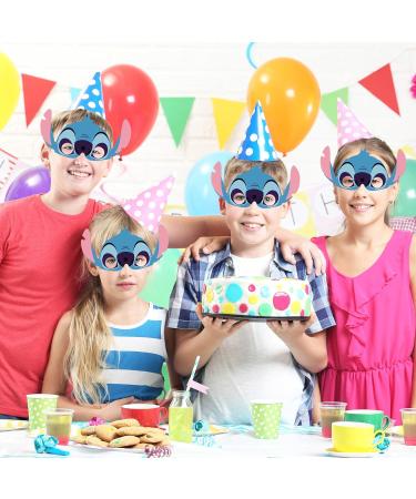 Stitch Birthday Decorations - 12 Pack Paper Masks for Lilo and Stitch Party Supplies - Buy Online on GoSupps.com