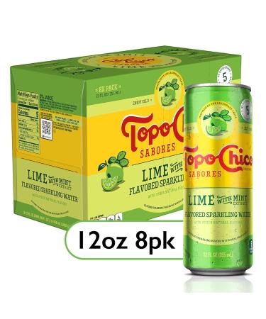Topo Chico Sabores Lime with Mint Extract 12oz 8pk - Refreshing Sparkling Water | Shop Internationally - Buy Online on GoSupps.com