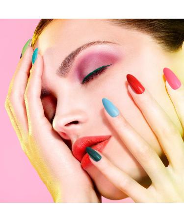 Kalolary Artificial Nails Set - 720 Stiletto & Almond Full Cover Nails in 30 Colors - Perfect for Salon Use - Includes File & Nail Pencil for Women & Girls - Buy Online on GoSupps.com