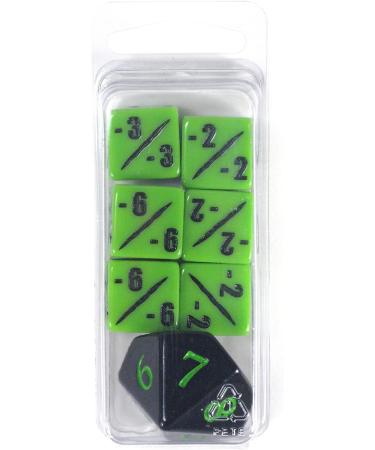 Venom Green Premium MTG -1/-1 Counter Dice Set with D10 Poison Spin Down by Hedral - Buy Online on GoSupps.com
