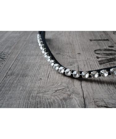 Generic browband with large stones Warmblood Thoroughbred Warmblood XL (Warmblood 43 cm crystal) Warmblood 43 cm crystal - Buy Online on GoSupps.com