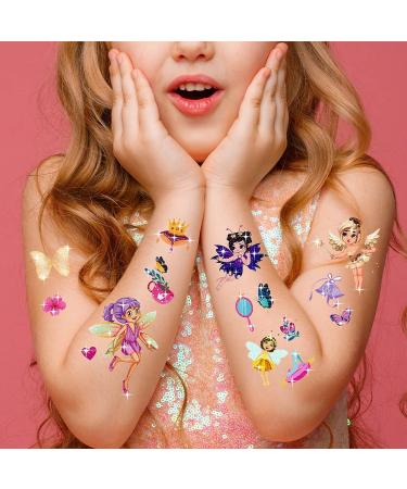 JCFIRE Temporary Butterfly Glitter Tattoos for Kids - Fairy Party Favors & Birthday Decorations for Girls - Buy Online on GoSupps.com