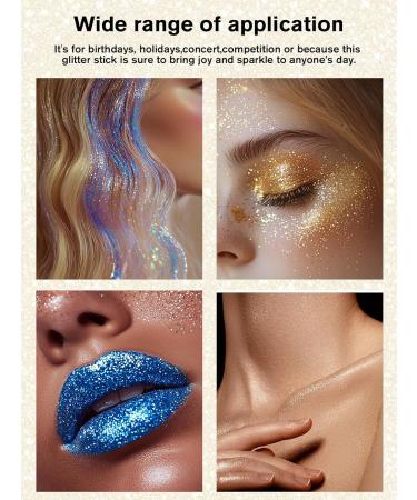  EBANKU EBANKU Glitter for Body and Face - Glitter Gel for Face Body Hair Eyes Lips Glitter Face Paint - Mermaid Accent - Buy Online on GoSupps.com