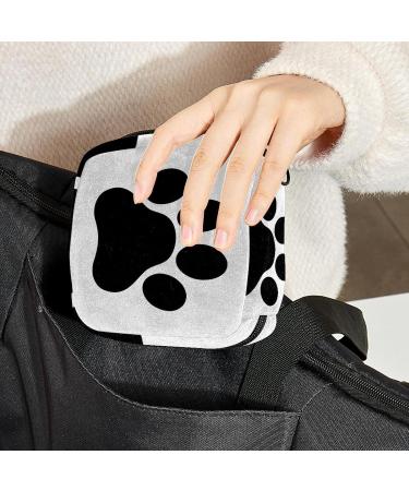 Dog Paw Print Sanitary Napkin Storage Bag - Portable Period Pouch for Women, Teen Girls, Menstrual Cup - Nursing Pad Holder (Color 7) - Buy Online on GoSupps.com