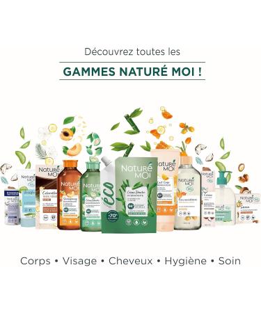 Natur Moi - Shampooing Nourrissant - Soin Cheveux Secs et Ab m s - Shampooing Sans Sulfate - Nourrit et R pare - Abricot et Huile de S same Bio - 95% d'Origine Naturelle - 250 ml - Fabriqu en France - Buy Online on GoSupps.com