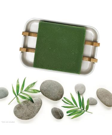 Hemlock Park Genovese Basil Shea Butter Bar Soap | Handcrafted in USA | Moisturizing Formula with Coconut Oil & Olive Oil | 1 Bar - Buy Online on GoSupps.com