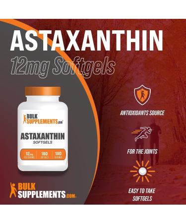 Astaxanthin 12mg 180 Softgels - Antioxidant & Eye Supplement - 180 Count - Buy Online on GoSupps.com