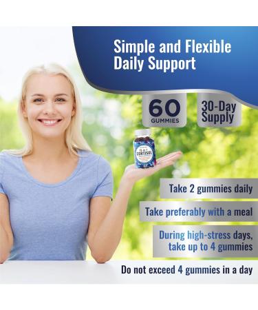 Cortisol Gummies for Women Men - 13-in-1 High Cortisol Reducer with Ashwagandha Magnesium L-theanine Rhodiola Rosea - Daily Cortisol Detox Manager for Stress Focus Support - Vegan Sugar Free 60 Count (Pack of 1) - Buy Online on GoSupps.com