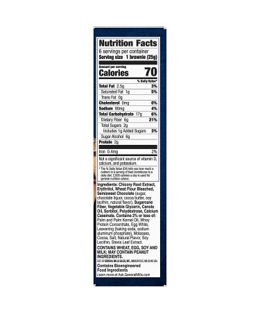Fiber One 90 Calorie Chocolate Chip Cookie Brownies - 6 Pack, 0.89 oz Bars - Buy Online on GoSupps.com