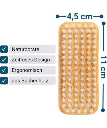 REMOS Hand Brush - Soft Natural Bristles & Beech Wood - Doctor's Brush for Gentle Cleaning | Eco-Friendly 1 Piece - Buy Online on GoSupps.com