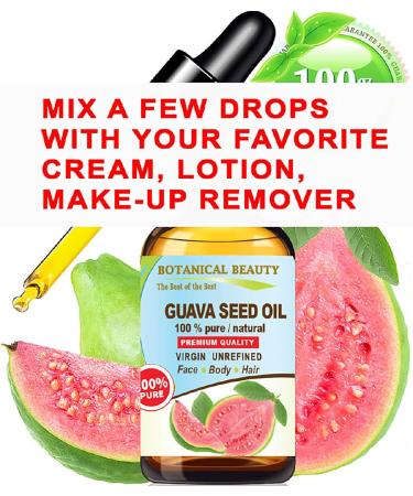 Buy 100% Pure Guava Seed Oil - Unrefined Cold Pressed for Face Skin Hair & Nails | Anti-Aging Vitamin C - 0.5 Fl. Oz. (15 ml - Buy Online on GoSupps.com