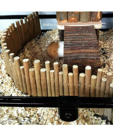 Buy Wooden Hamster Fence & Toys - Natural Hiding Place & Bridges (60cm) for Hamsters and Rats - Buy Online on GoSupps.com
