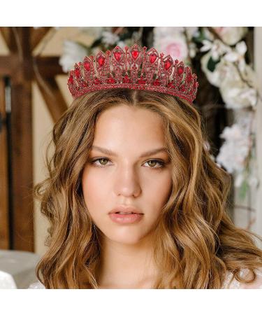 Red Queen Crown Headband for Prom, Quinceanera, Wedding - AW BRIDAL - Buy Online on GoSupps.com
