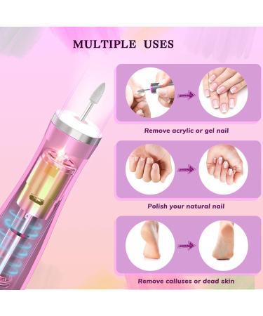 Zoccee 11-in-1 Electric Nail Cutter with Filing Light 22000 RPM Manicure Set for Gel & Acrylic Nails (No Battery Purple) - Buy Online on GoSupps.com